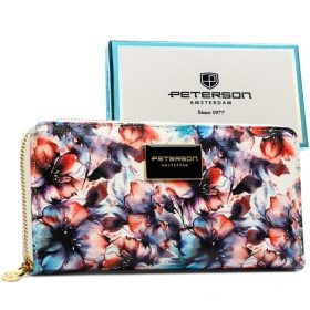   Peterson PTN PX25-PF2 színes virágmintás női pénztárca 18 x 9,5 x 3 cm