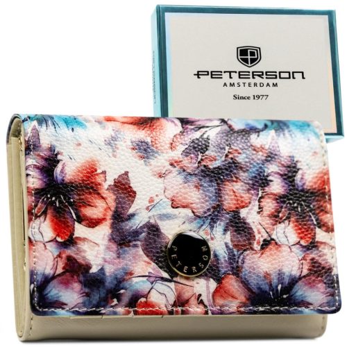 Peterson PTN PX30-PF2 színes virágmintás női pénztárca 15 x 9 x 3 cm