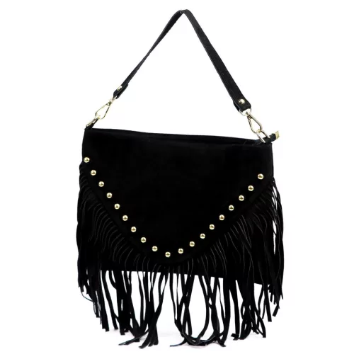 Luka 25-013 fekete női bőr kézitáska, válltáska 30 x 21 x 5 cm