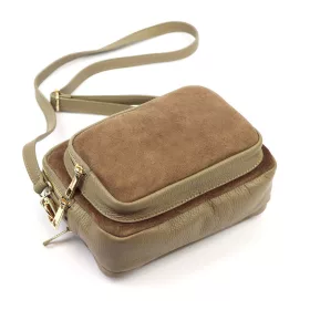 Luka 25-010 mogyoró női bőr válltáska 24 x 16 x 11 cm