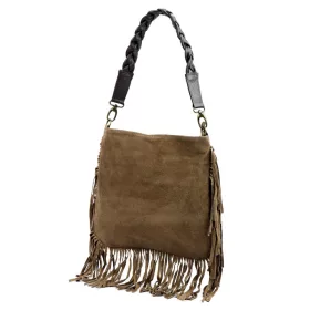 Luka 25-022 női bőr taupe válltáska 33 x 30 x 6 cm