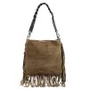 Luka 25-022 női bőr taupe válltáska 33 x 30 x 6 cm