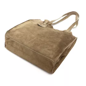   Luka 25-041 taupe női velúr bőr válltáska 33 x 31 x 11 cm
