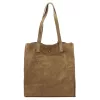 Luka 25-041 taupe női velúr bőr válltáska 33 x 31 x 11 cm