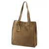 Luka 25-041 taupe női velúr bőr válltáska 33 x 31 x 11 cm