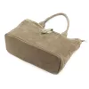 Luka 25-007 2w1 taupe női velúr bőr kézitáska 42 x 28 x 16 cm