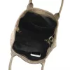 Luka 25-007 2w1 taupe női velúr bőr kézitáska 42 x 28 x 16 cm