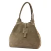 Luka 25-007 2w1 taupe női velúr bőr kézitáska 42 x 28 x 16 cm