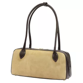 Luka 24-083 bézs női bőr válltáska 34 x 17 x 9 cm