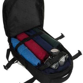   Peterson PTN BIELIK fekete hátizsák - WizzAir, Ryanair kézipoggyász 40 x 25 x 20 cm