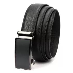   Nordee BA003 férfi fekete automata csatos bőr öltöny öv 115 x 3.5 cm