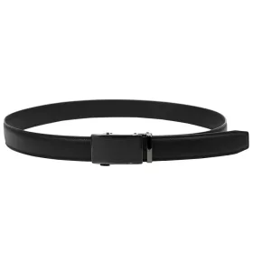   Nordee BA003 férfi fekete automata csatos bőr öltöny öv 130 x 3.5 cm
