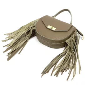   Luka 25-065 taupe női bőr kézitáska, válltáska 20 x 15 x 8 cm