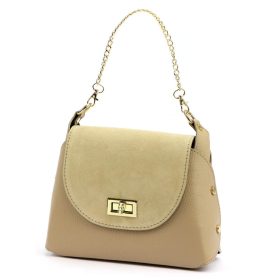   Luka 25-050 bézs női bőr kézitáska, válltáska 23 x 17 x 9 cm