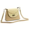 Luka 25-050 bézs női bőr kézitáska, válltáska 23 x 17 x 9 cm
