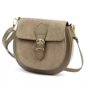 Luka 25-045 taupe női bőr válltáska 19.5 x 18 x 10 cm