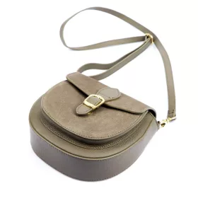 Luka 25-045 taupe női bőr válltáska 19.5 x 18 x 10 cm