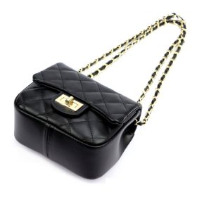 Luka 25-066 fekete női bőr válltáska 17 x 14.5 x 10 cm