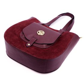 Gregorio 1729 bordó női bőr shopper 36 x 32 x 12 cm