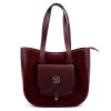Gregorio 1729 bordó női bőr shopper 36 x 32 x 12 cm