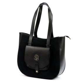 Gregorio 1729 fekete női bőr shopper 36 x 32 x 12 cm