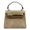 Luka 19-17-02 taupe női bőr kézitáska, oldaltáska 23 x 19 x 13 cm