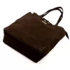 MiaMore 01-014 Z csokoládébarna női velúrbőr válltáska, shopper 40 x 38 x 13 cm
