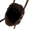 MiaMore 01-014 Z csokoládébarna női velúrbőr válltáska, shopper 40 x 38 x 13 cm