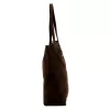 MiaMore 01-014 Z csokoládébarna női velúrbőr válltáska, shopper 40 x 38 x 13 cm