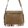 Luka 25-074 női, taupe velúr bőr válltáska, oldaltáska 24 x 23 x 6 cm