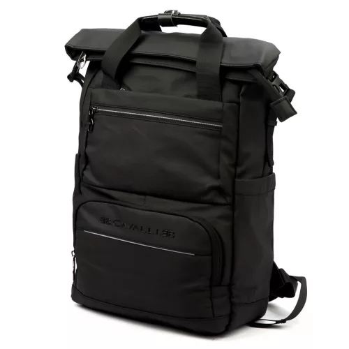 B.Cavalli BC1399 fekete rolltop hátizsák 32 x 45 x 18 cm