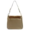 Luka 25-076 taupe női bőr válltáska 30 x 26 x 13 cm