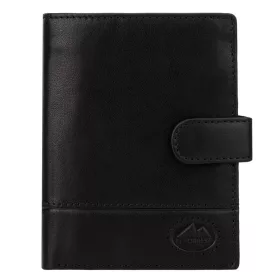  EL FORREST 712-61 RFID férfi fekete bőr pénztárca 10 x 13 x 3 cm