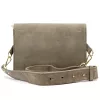 Luka 24-071 D INSTAGRAMKA taupe női velúr bőr oldaltáska 24.5 x 18 x 6 cm