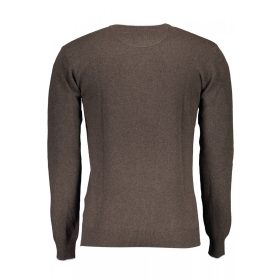   U.S. POLO férfi barna hosszú ujjú felső, pulóver, pulcsi