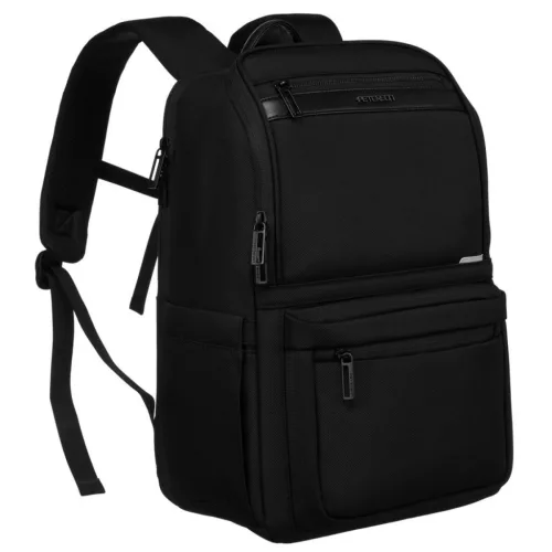 Peterson PTN-63107-6395 fekete hátizsák, laptop tartóval 15,6" 35 x 43 x 19 cm