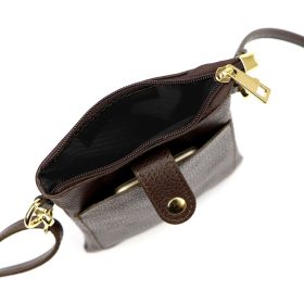   Luka 20-070 barna női bőr mobiltartó, oldaltáska  14 x 21 x 3.5 cm