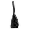 Luka 25-080 fekete-kockás női bőr válltáska 45 x 29 x 14 cm