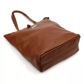   MiaMore 01-014 Z DOLLARO barna női bőr válltáska, shopper 40 x 38 x 13 cm