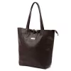 MiaMore 01-014 Z DOLLARO barna női bőr válltáska, shopper 40 x 38 x 13 cm