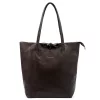 MiaMore 01-014 Z DOLLARO barna női bőr válltáska, shopper 40 x 38 x 13 cm