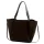 Luka 25-079 sötétbarna női velúr bőr válltáska, shopper 50 x 34 x 17 cm