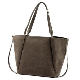   Luka 25-079 taupe női bőr válltáska, shopper 50 x 34 x 17 cm