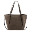 Luka 25-079 taupe női bőr válltáska, shopper 50 x 34 x 17 cm