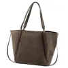 Luka 25-079 taupe női bőr válltáska, shopper 50 x 34 x 17 cm