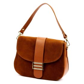   Luka 26-001 barna női bőr kézitáska, oldaltáska 27 x 21 x 10 cm