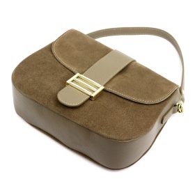   Luka 26-001 drapp női bőr kézitáska, oldaltáska 27 x 21 x 10 cm