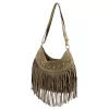 Camilla PREMIUM 10.002 taupe női bőr válltáska, oldaltáska 36 x 33 x 7 cm