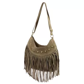   Camilla PREMIUM 10.002 taupe női bőr válltáska, oldaltáska 36 x 33 x 7 cm