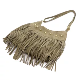   Camilla PREMIUM 10.002 taupe női bőr válltáska, oldaltáska 36 x 33 x 7 cm